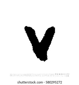 Alphabet & number / handwriting - vector