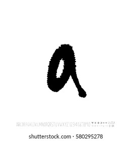 Alphabet & number / handwriting - vector