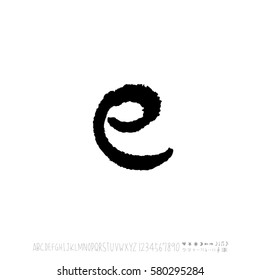 Alphabet & number / handwriting - vector