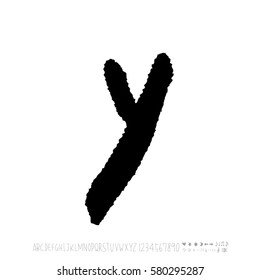 Alphabet & number / handwriting - vector