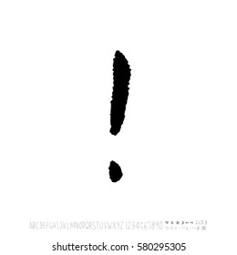 Alphabet & number / handwriting - vector