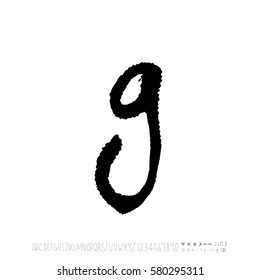 Alphabet & number / handwriting - vector