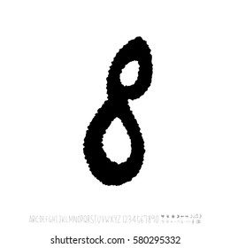 Alphabet & number / handwriting - vector