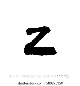 Alphabet & number / handwriting - vector