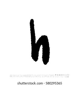 Alphabet & number / handwriting - vector