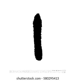 Alphabet & number / handwriting - vector