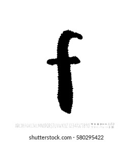 Alphabet & number / handwriting - vector