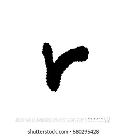 Alphabet & number / handwriting - vector