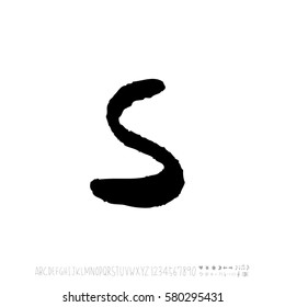 Alphabet & number / handwriting - vector