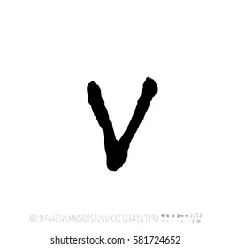 Alphabet & number / handwriting - vector