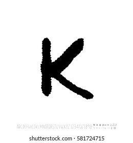 Alphabet & number / handwriting - vector