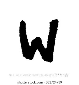Alphabet & number / handwriting - vector