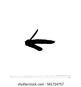 Alphabet & number / handwriting - vector