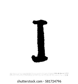 Alphabet & number / handwriting - vector