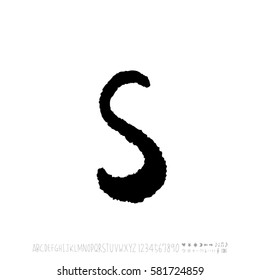 Alphabet & number / handwriting - vector