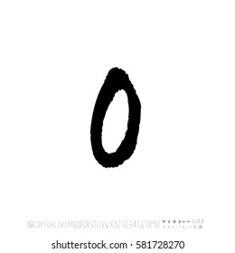 Alphabet & number / handwriting - vector