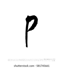 Alphabet & number / handwriting - vector