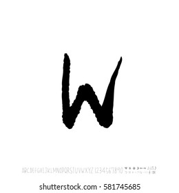 Alphabet & number / handwriting - vector