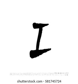 Alphabet & number / handwriting - vector