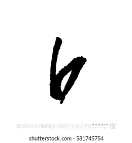 Alphabet & number / handwriting - vector