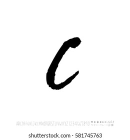 Alphabet & number / handwriting - vector