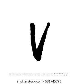 Alphabet & number / handwriting - vector