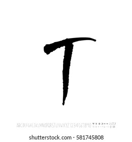 Alphabet & number / handwriting - vector