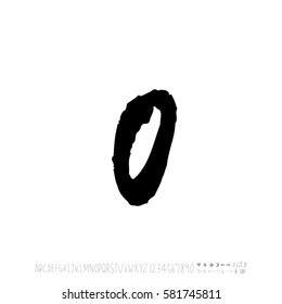 Alphabet & number / handwriting - vector