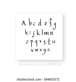 Alphabet & number / handwriting - vector