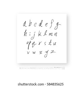 Alphabet & number / handwriting - vector