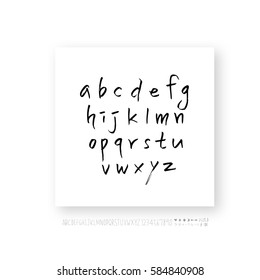Alphabet & number / handwriting - vector