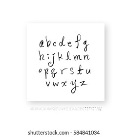 Alphabet & number / handwriting - vector