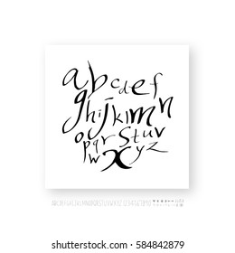 Alphabet & number / handwriting - vector
