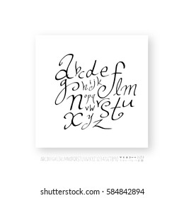 Alphabet & number / handwriting - vector