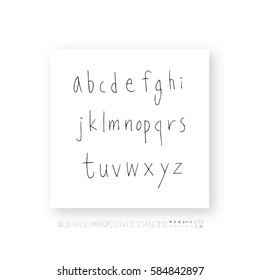 Alphabet & number / handwriting - vector