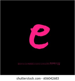 Alphabet & number / handwriting - vector