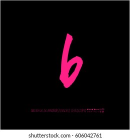 Alphabet & number / handwriting - vector