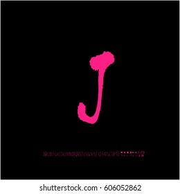 Alphabet & number / handwriting - vector