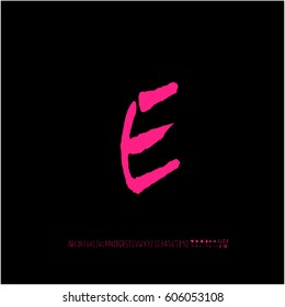 Alphabet & number / handwriting - vector