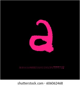 Alphabet & number / handwriting - vector