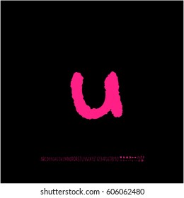 Alphabet & number / handwriting - vector