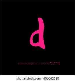 Alphabet & number / handwriting - vector