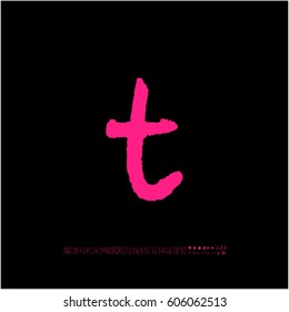 Alphabet & number / handwriting - vector