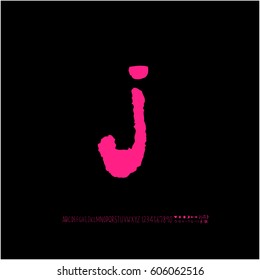 Alphabet & number / handwriting - vector