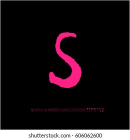 Alphabet & number / handwriting - vector