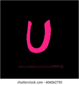 Alphabet & number / handwriting - vector