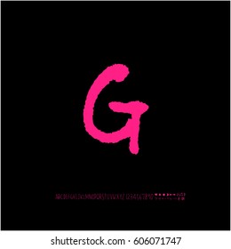 Alphabet & number / handwriting - vector