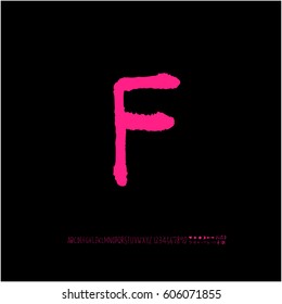Alphabet & number / handwriting - vector