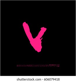 Alphabet & number / handwriting - vector