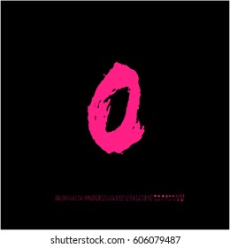 Alphabet & number / handwriting - vector